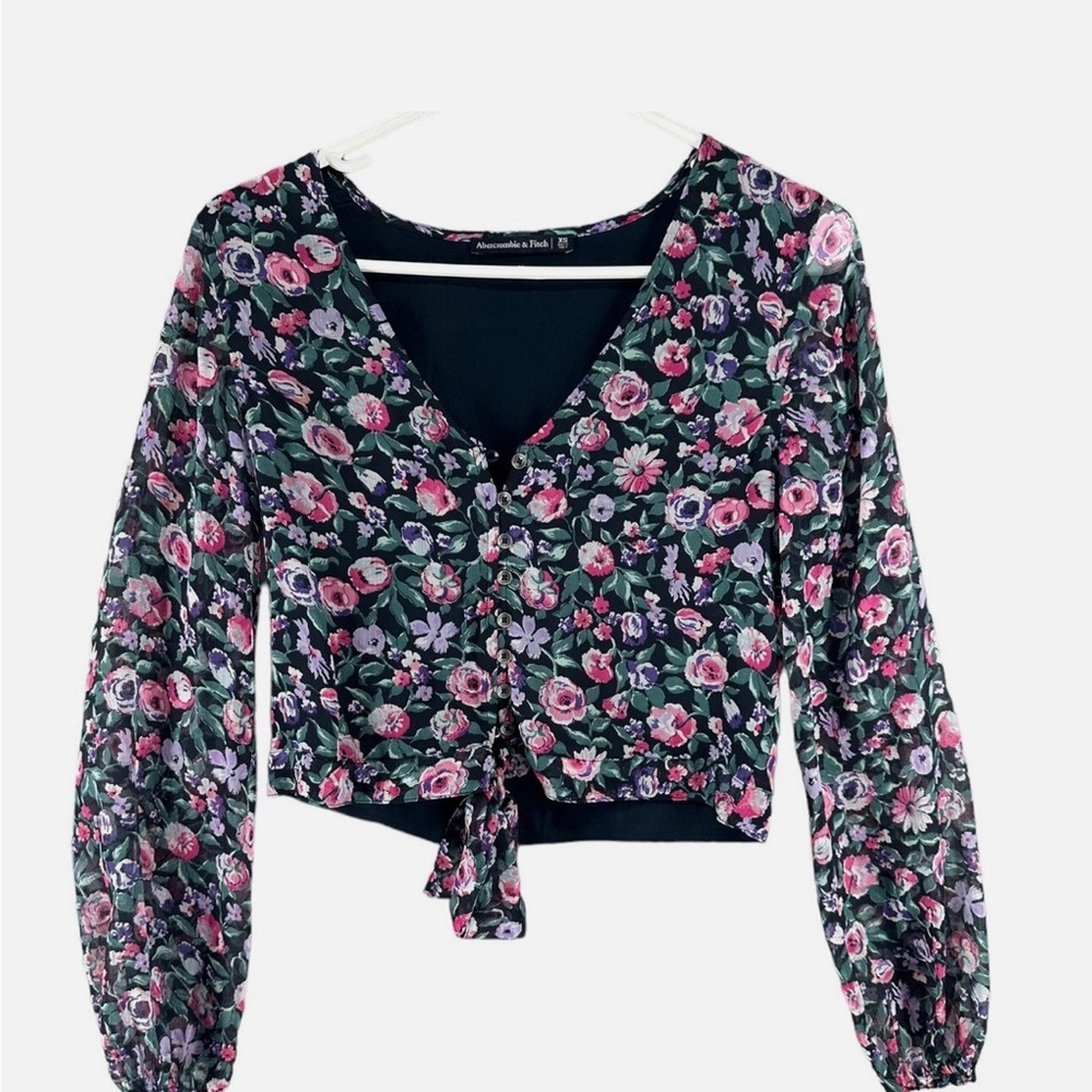 Abercrombie & Fitch Floral Button-Front Blouse